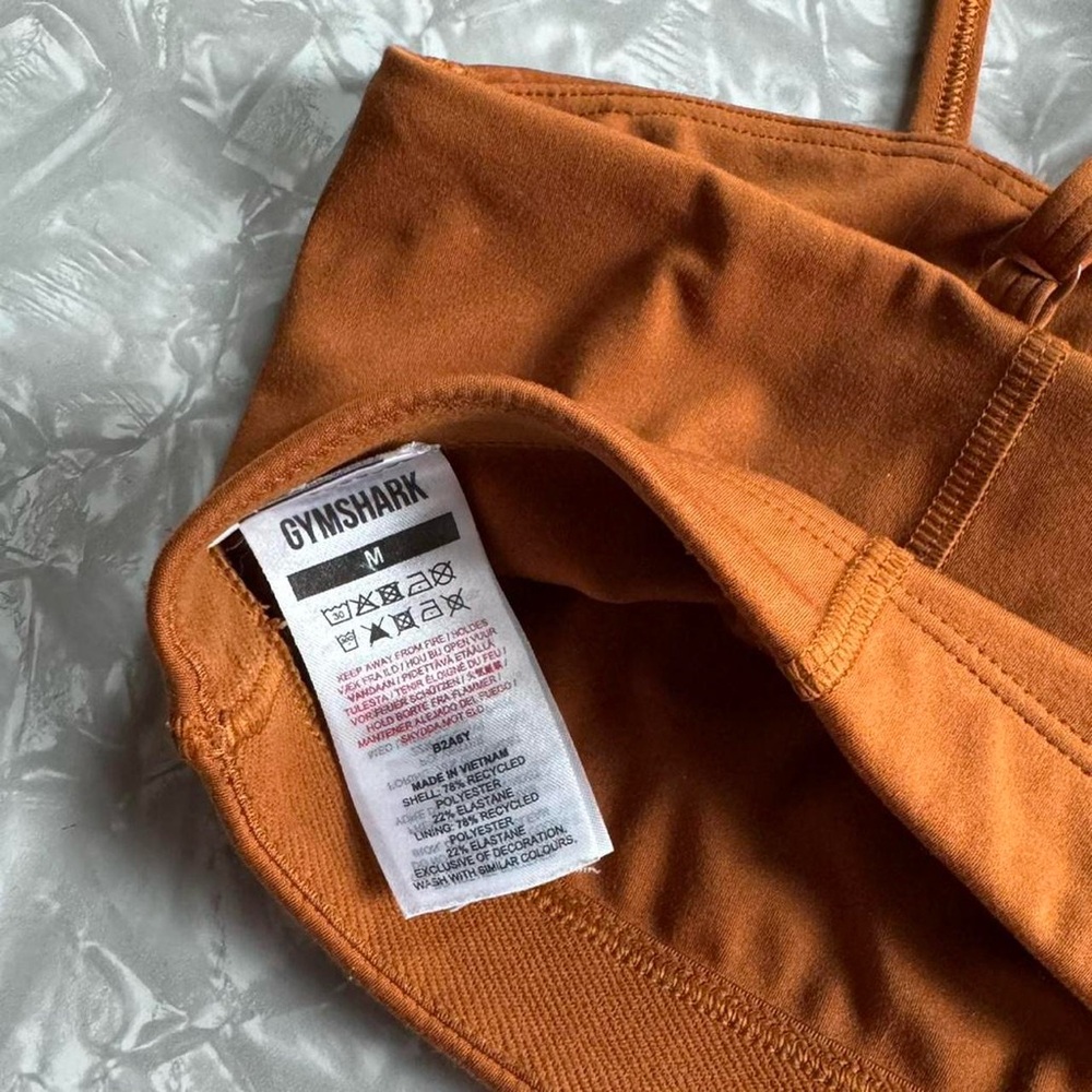 Gymshark Bandeau Sports Bra in Nutmeg Brown, size Medium - Picture 4 of 7